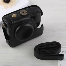 Para câmera de corpo inteiro Pu bolsa de couro com alça para Canon