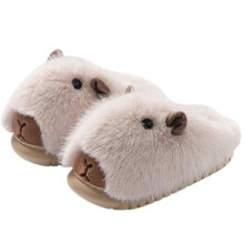 (Style 1, White) Cartoon Plush Slippers Women House Slippers Cozy House Slippers Slip Resistant Bedroom Shoes for Indoor and Outdoor  White Style 3
