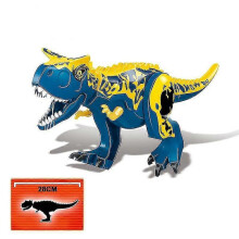 (1, Carnotaurus blue) 1pc Jurassic Big Size Dinosaur Building Blocks T-rex Quetzalcoatlus Baryonyx Action Figures Kids Toys Gifts