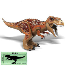 (1, T-Rex brown) 1pc Jurassic Big Size Dinosaur Building Blocks T-rex Quetzalcoatlus Baryonyx Action Figures Kids Toys Gifts