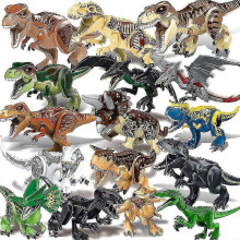 (1, Tyrannosaurus) 1pc Jurassic Big Size Dinosaur Building Blocks T-rex Quetzalcoatlus Baryonyx Action Figures Kids Toys Gifts