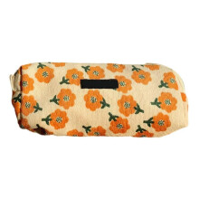 (Mi Meihua) Corduroy Pencil Case Large Compartment Multipurpose Pen Case Pencil Bag Travel Makeup Storage Bag for Student Girl Women