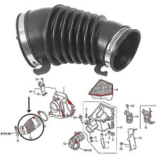 Honda CR-V 1.6 Diesel 2013-2018 Air Intake Hose Pipe Tube 17228R5ZG02 MK86152 Replacement