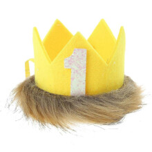 (1) Baby 1/2th 1th 2th Birthday Hat Wild One Crown Where The Wild Things Are Theme Birthday Party Photo Booth Props Durable  2