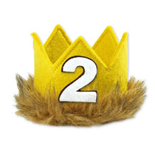 (2) Baby 1/2th 1th 2th Birthday Hat Wild One Crown Where The Wild Things Are Theme Birthday Party Photo Booth Props Durable  2