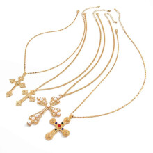 (gold) Pack of 4 Elegant Chain Necklace Stylish Neck Jewelry Pendant Necklace Alloy Texture Neckchain for Various Occasion