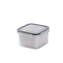 (1) Refrigerator Preservation Box Double Layer Sealed Crispers Food Container Waterproof Freezers Storage Box with Lid