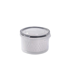 (4) Refrigerator Preservation Box Double Layer Sealed Crispers Food Container Waterproof Freezers Storage Box with Lid