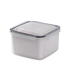 (3) Refrigerator Preservation Box Double Layer Sealed Crispers Food Container Waterproof Freezers Storage Box with Lid