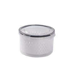 (5) Refrigerator Preservation Box Double Layer Sealed Crispers Food Container Waterproof Freezers Storage Box with Lid