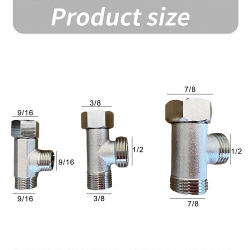 (Style three) Compression T Connector Bidet Hose Splitters with Leak Proof Designs Precisions Engineered T Connector Simple Installs 2