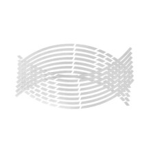 Decorative Wheel Stickers 1 Set For Motocross Motorcycle Car Wheel Hub Reflective Stripe Rim Tape Silver