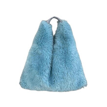 (Blue) Fashionable Tote Bag Large Capacity Shoulder Handbag Soft Material Suitable for Daily Use and Dating  Yellow
