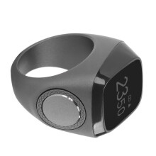 Dunkelgrüner intelligenter Tasbeeh-Ring 20mm mit OLED-Display & 120mAh Akku