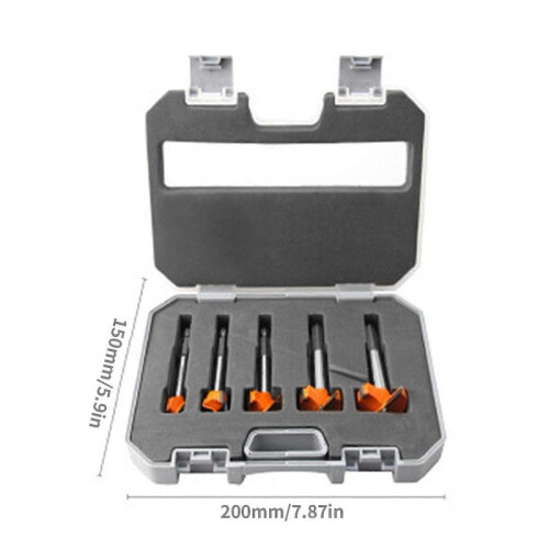 (5PCS1) Professional Drill Bit Set 15mm To 35mm For Woodworking Precise Drilling With Durability Carbide Sharpness Tip Tool 2