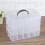 Detachable 3-Layer PP Plastic Craft Box Organizer with Handle Clear Design 12