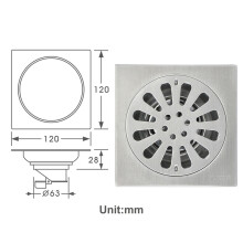 Moderne geborstelde douchevloerafvoer badkamer balkon gebruik roestvrij 100 100mm