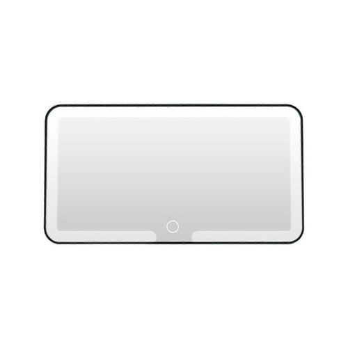 (Black) Car Sun Visors Makeup Glass LED Touch Control Adjust Brightness Switchable Auto Interior Makeup Glass
