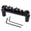 (Black) Electric Guitar Bridge Replacement Metal 6 String Guitar Bridge Professional Roller Saddles Bridge Tailpiece Enduring  Silver 1