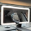 (Black) Car Sun Visors Makeup Glass LED Touch Control Adjust Brightness Switchable Auto Interior Makeup Glass 5