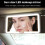 (White) Car Sun Visors Makeup Glass LED Touch Control Adjust Brightness Switchable Auto Interior Makeup Glass 4