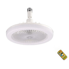 Ceiling Fans 2-Pack With Remote Control and Light, E27 Converter Base, Smart Silent Ceiling Fans, Easy Install