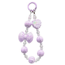(Purple) Elegant Handmade Beaded Keychain Pendant Mobile Phone Chain Strap Fashion Cellphone Rope Women Telephone Lanyard Jewelry  yellow