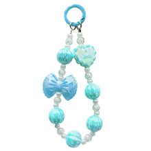 (blue) Elegant Handmade Beaded Keychain Pendant Mobile Phone Chain Strap Fashion Cellphone Rope Women Telephone Lanyard Jewelry  yellow