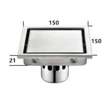 Afvoeren 15*15 304 RVS vloerafvoer, 2