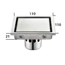 Afvoeren 15*15 304 RVS vloerafvoer, 10