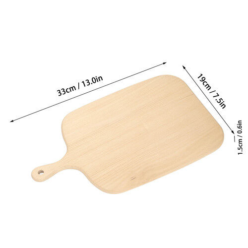Small Beech Cheese Board with Hanging Hole, 13.0x7.5x0.6in 1
