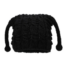 (Black) Kid Funny Hat Antenna Beanie Skulli Hat Photography Prop Cute Funny Beanie Birthday Party Props Halloween Party Hat  Wine Red