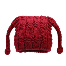 (Wine Red) Kid Funny Hat Antenna Beanie Skulli Hat Photography Prop Cute Funny Beanie Birthday Party Props Halloween Party Hat  Wine Red