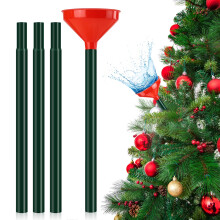 49.6 Inch Christmas Tree Watering Funnel Stainless Steel With 11.5 Cm Spout For Indoor Outdoor Large Trees