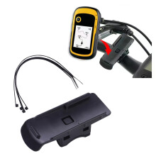 Binding Strap Silicone Bike Mount For Garmin Handheld GPS GPSMAP 67/67i, eTrex 22x/32x/10, Rino 700/755t Black