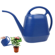 Plastic Watering Can 4L Capacity Long Handle Lightweight Dark Blue Garden Watering Can For Indoor Outdoor Plants