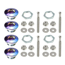 (color) Hood Pins for Car, Aluminum Car Hood Cover Quick Latches Hood Pins for Reducing Shaking Universally Fitment  Silver