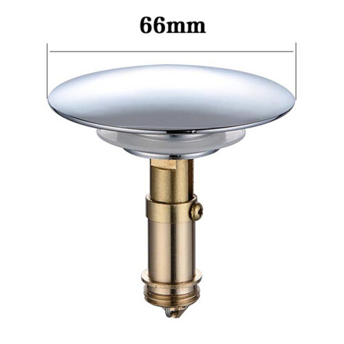 Badstop van messing, badafvoerplug met pop-up, 43 mm