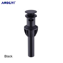 Afvoer zwart/geborsteld nikkel/chroom/roségoud/ORB Badkamerwastafel Push Down Pop-UpLager11.3cm,