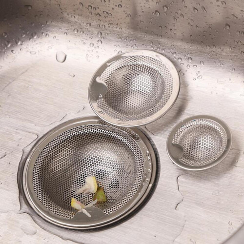 3-delig roestvrijstalen gootsteenfilter, S 1