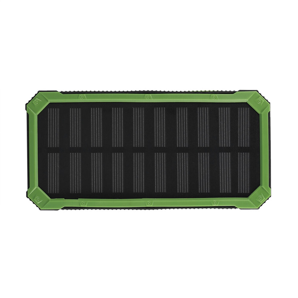 Portable 20000Mah Power Bank With Dual Usb Ports & Solar Charge Green 9421352627119