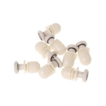 (White) 8 Pcs Shower Door Rollers Runners Wheels Pulleys Sliders Eccentric 20mm 25mm Dia
