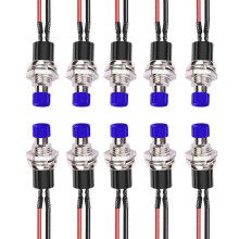(Blue) 10Pieces Round Button Switches Comfortable Grip Suitable for Electronic Enthusiasts and Professional Casual Use  Yellow