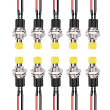 (Yellow) 10Pieces Round Button Switches Comfortable Grip Suitable for Electronic Enthusiasts and Professional Casual Use  Yellow