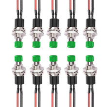 (Green) 10Pieces Round Button Switches Comfortable Grip Suitable for Electronic Enthusiasts and Professional Casual Use  Yellow