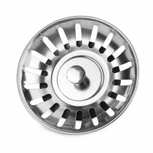Gootsteenfilterzeef vloerafvoerplug van roestvrij staal, zwart