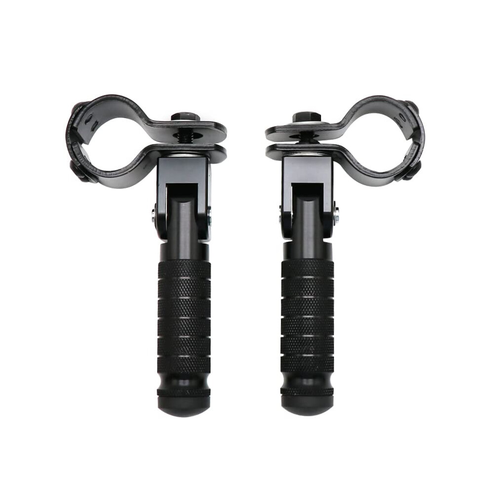 Motorcycle Footrests Universal Folding Footrests Passenger Footrest Rear Foot Pegs Black 9016109310415