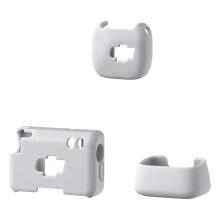 Shockproof Silicone Cover For Mic Charging Dock Transmitter Receiver Protective Case Gray 25x25x14mm 32x24x19mm