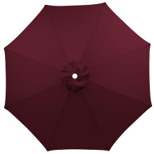 Patio Umbrella Replacement Canopy Burgundy 3m Polyester 6-Rib Universal Fit For Garden Patio Yard Beach Pool Table