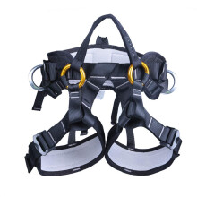 Safety Harness Kits, Half-Body Climbing Harness, Aerial Work Safety Belt, Black, Fire Rescue, Rock Climbing